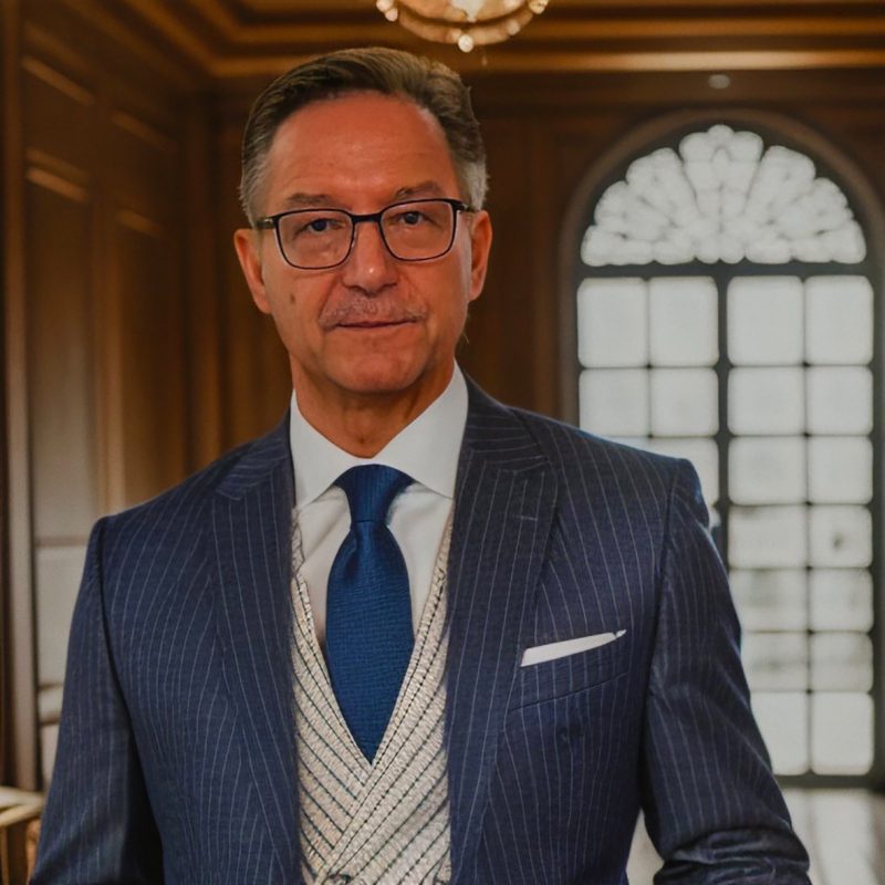 Parfümeur H.-G. Staudt an der Duftorgel