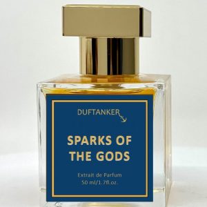 SPARKS OF THE GODS 50ml Flakon auf weißem Hintergrund