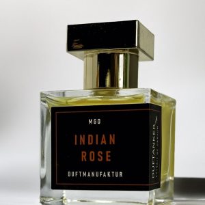 INDIAN ROSE 50ml Flakon auf weißem Hintergrund