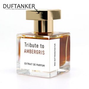 tribut to AMBERGRIS 50 ml auf weißem Hintergrund