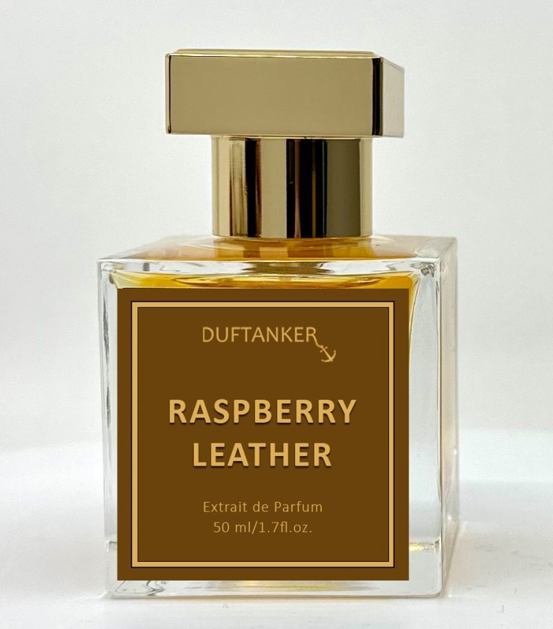 RASPBERRY LEATHER 50 ml auf weißem Hintergrund